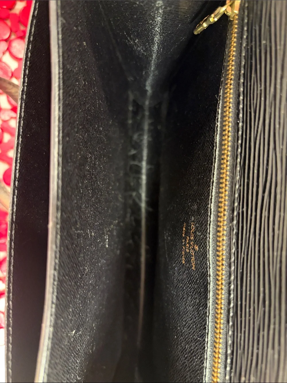 Louis Vuitton Black Epi Leather Monceau 28 Top Handle & Strap with Gold Hardware